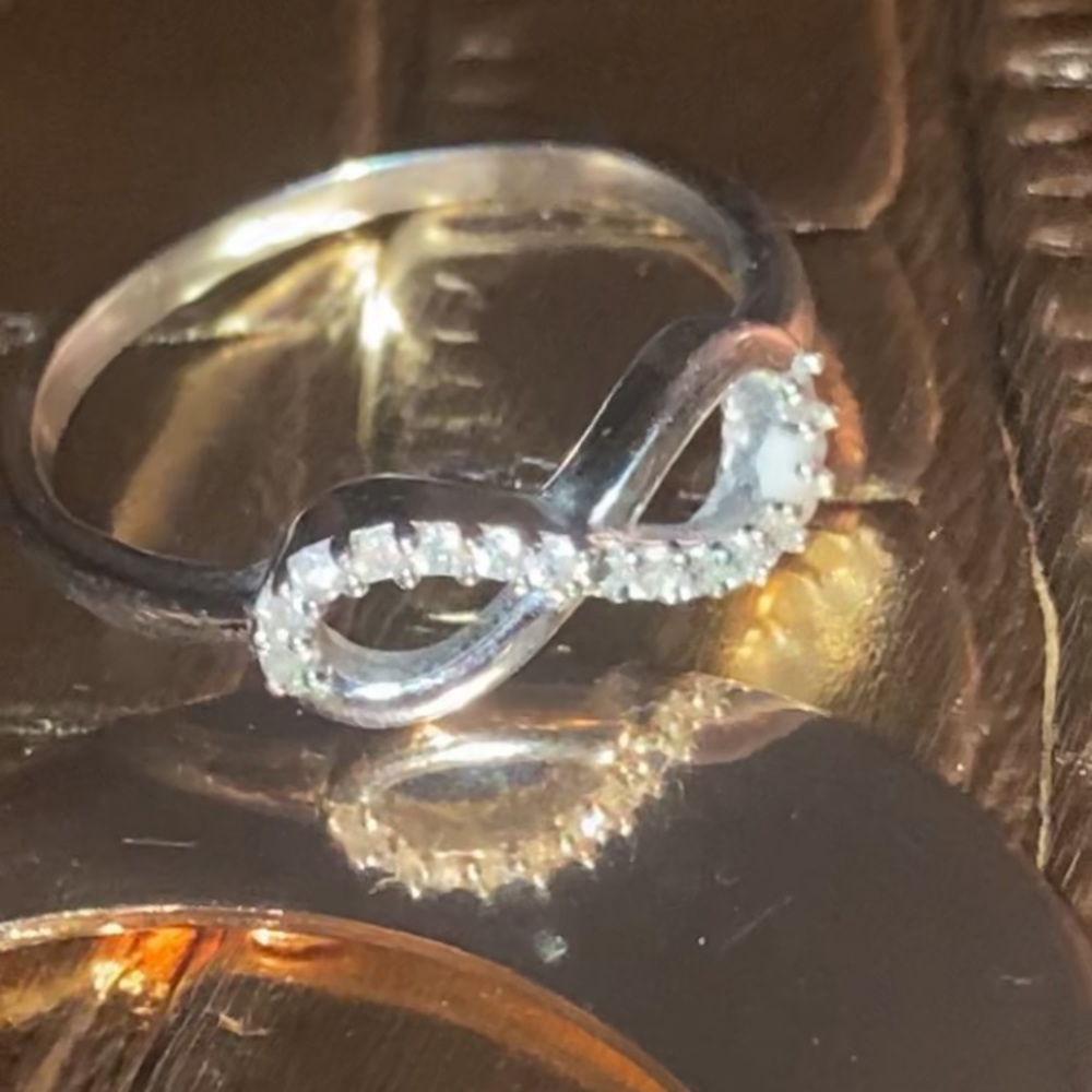 Diamond & Silver Infinity Ring